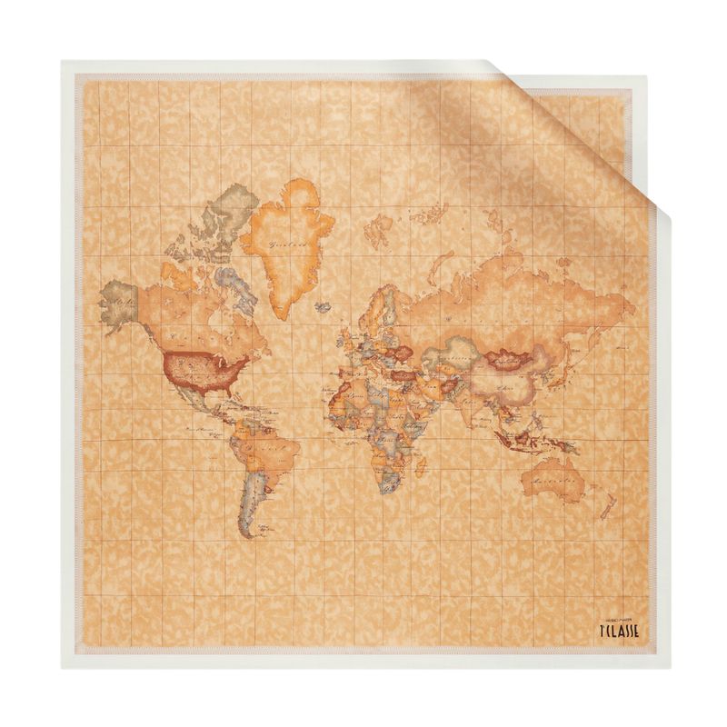 ALVIERO MARTINI - Foulard Geo Classic in seta 90x90 - Avorio