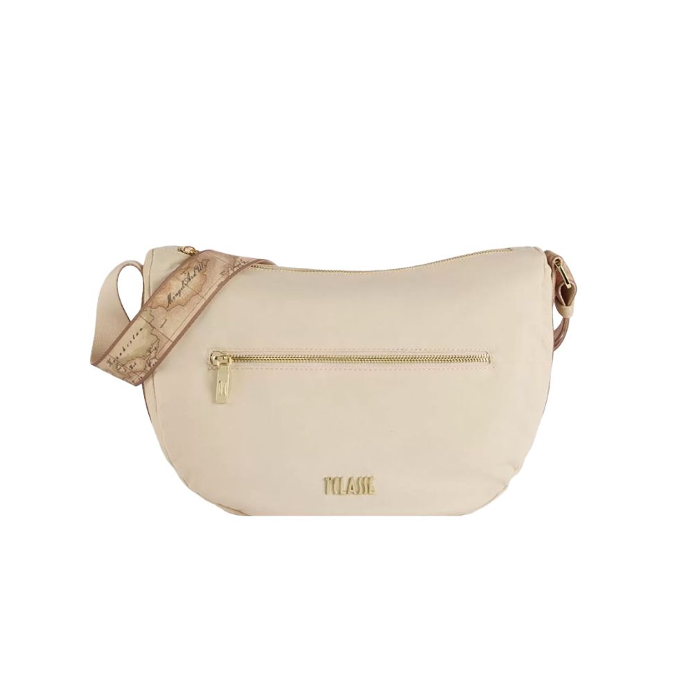 ALVIERO MARTINI - Breeze Nylon tracolla a mezzaluna grande - Champagne