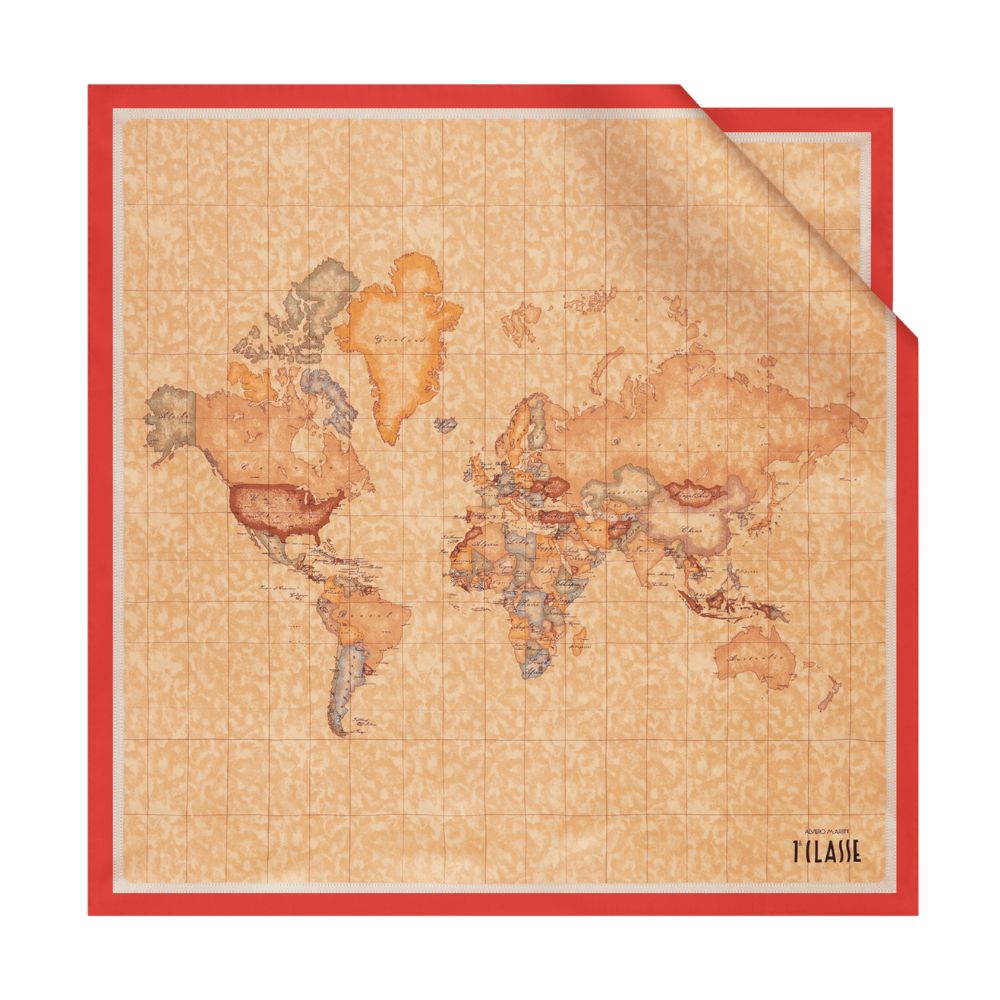 ALVIERO MARTINI - Foulard Geo Classic in seta 90x90 - Papavero ALVIERO MARTINI - Foulard Geo Classic in seta 90x90 - Papavero