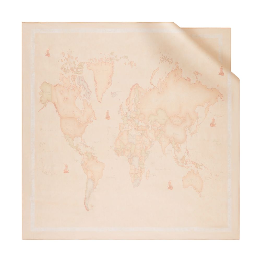 ALVIERO MARTINI - Foulard in seta Georgette Geo 90x90 - Walnut ALVIERO MARTINI - Foulard in seta Georgette Geo 90x90 - Walnut