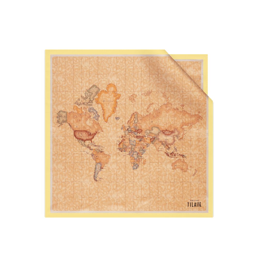 ALVIERO MARTINI - Foulard Geo Classic 50x50 - Pastel Yellow