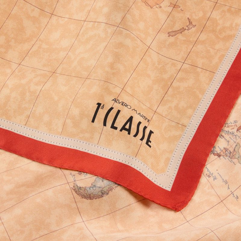 ALVIERO MARTINI - Foulard Geo Classic 50x50 - Poppy Red