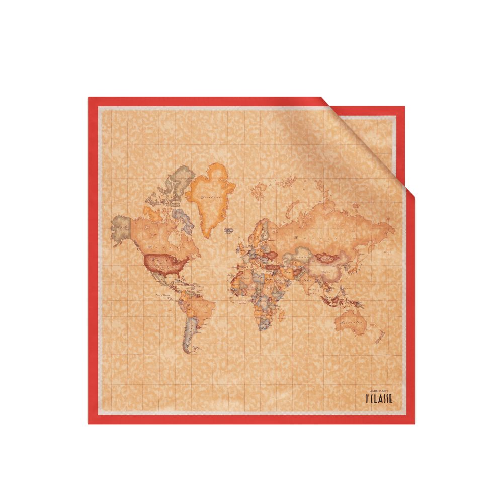 ALVIERO MARTINI - Foulard Geo Classic 50x50 - Poppy Red