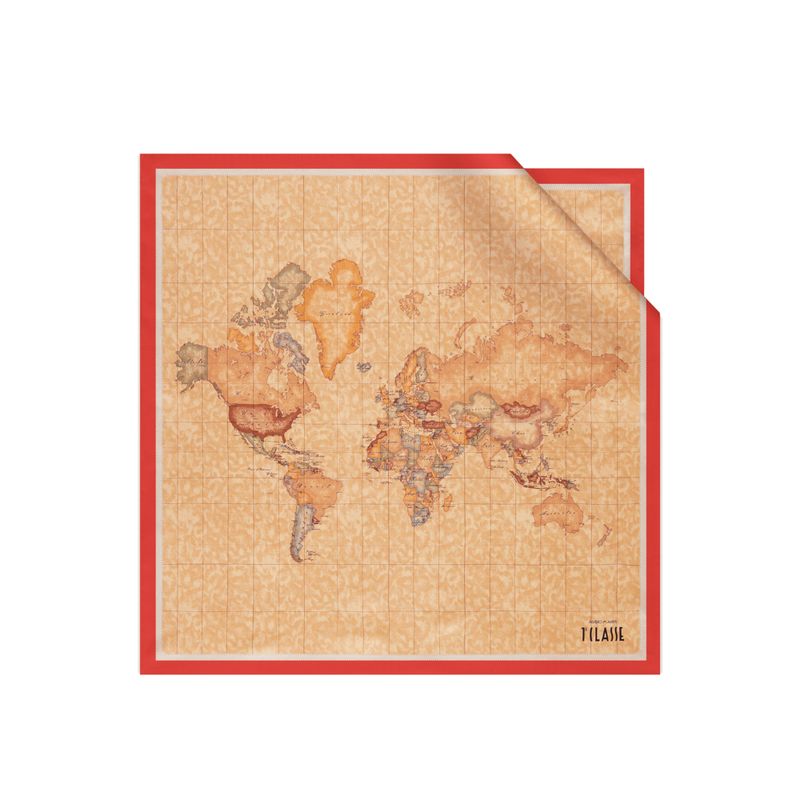 ALVIERO MARTINI - Foulard Geo Classic 50x50 - Poppy Red