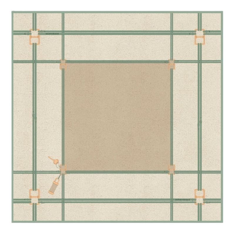 BORBONESE - Foulard Lucchetto 90x90 - Sand Beige