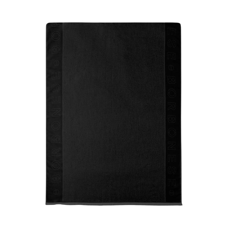 BORBONESE - Stola Op Logo outline 80x180 - Nero