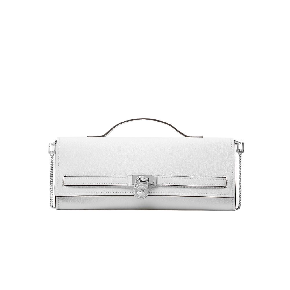 MICHAEL KORS - Hamilton Modern MD Clutch - Optic White