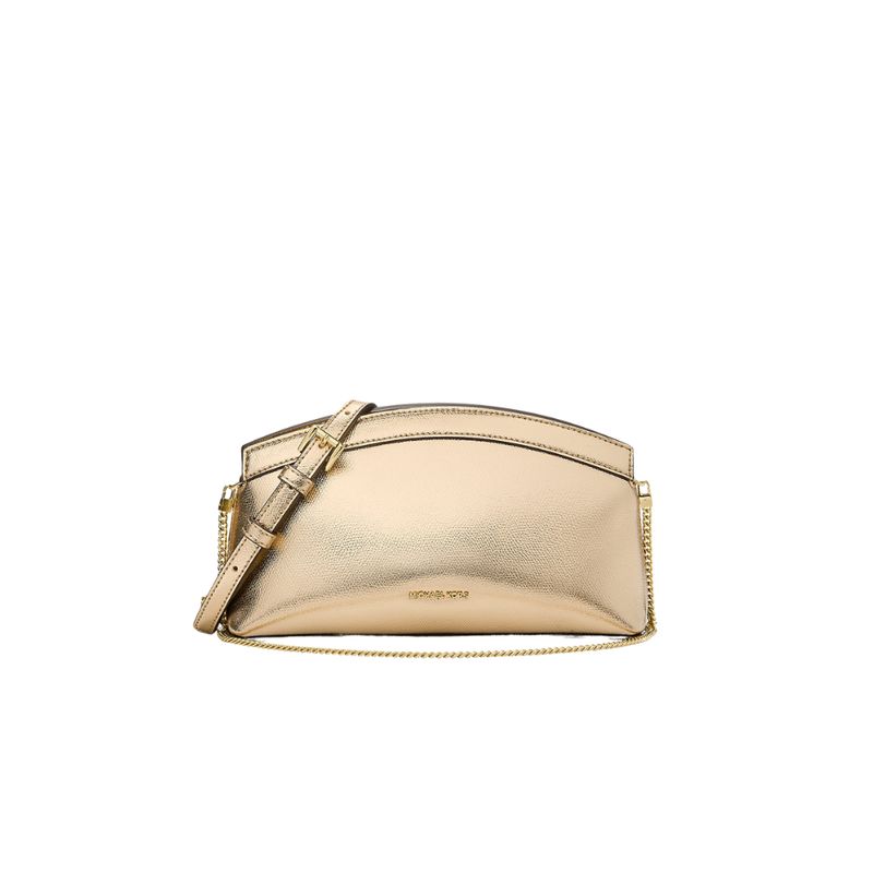 MICHAEL KORS - Athena Small Clutch Crossbody - Pale Gold