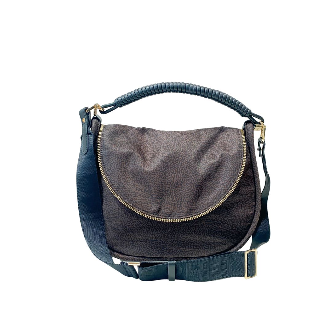 BORBONESE - (borsa di seconda mano) Hobo Large - OP Chocolate