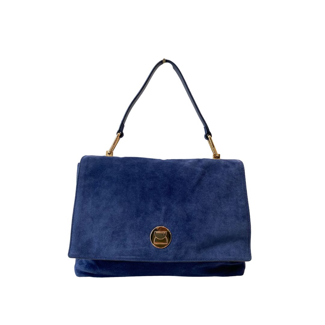 COCCINELLE - (borsa di seconda mano) Liya scamosciata - Blu