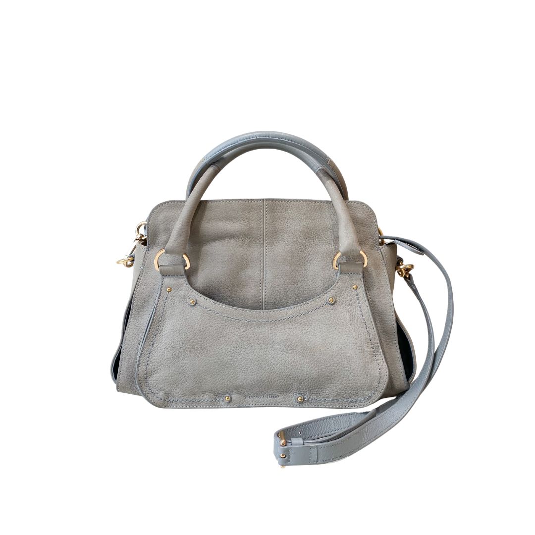 SEE BY CHLOÈ - (borsa di seconda mano)  Miya medium nabuk - Grigio/Beige