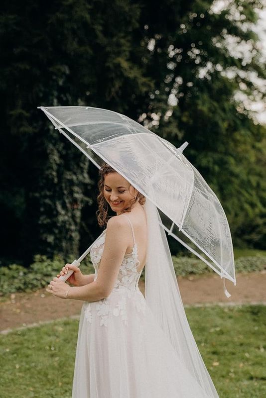 DOPPLER - Ombrello sposa golf trasparente