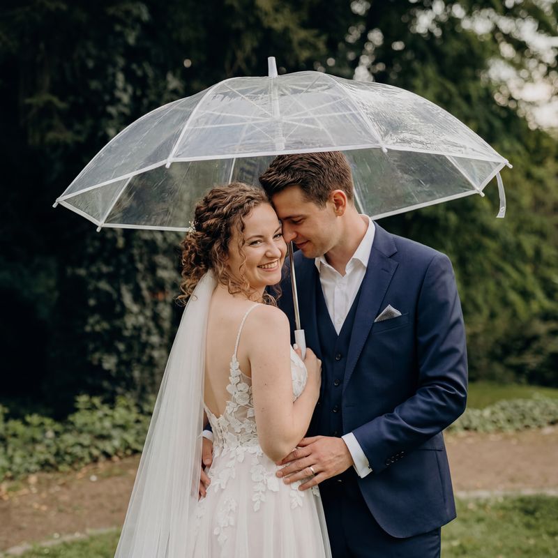 DOPPLER - Ombrello sposa golf trasparente