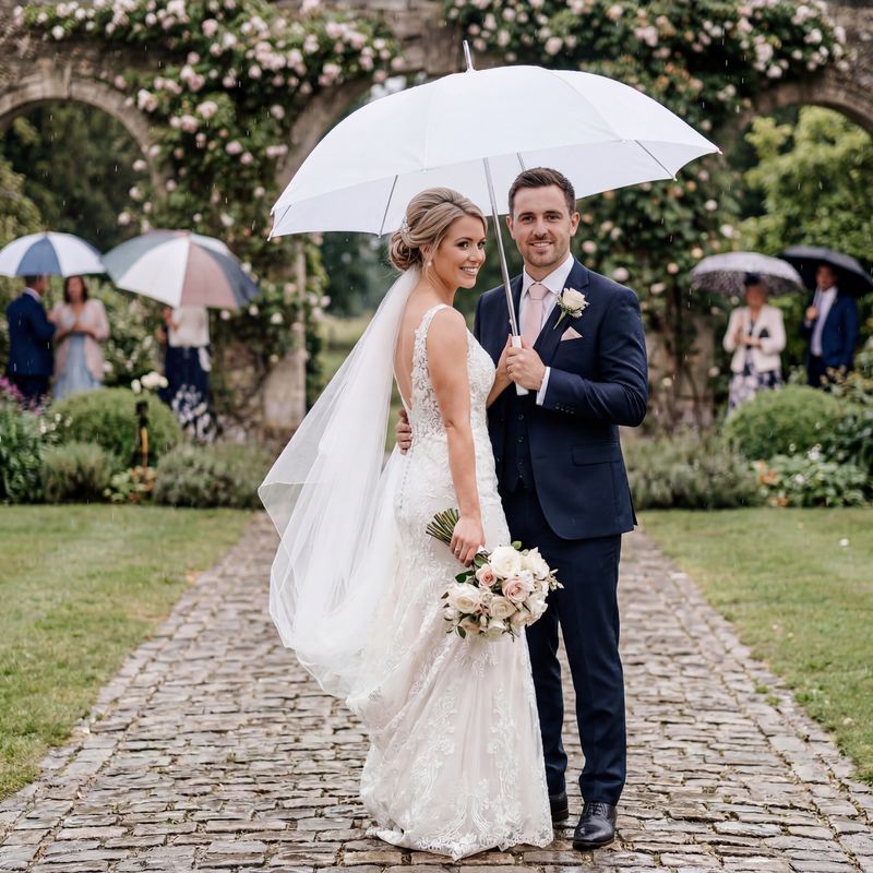 DOPPLER - Ombrello sposa bianco