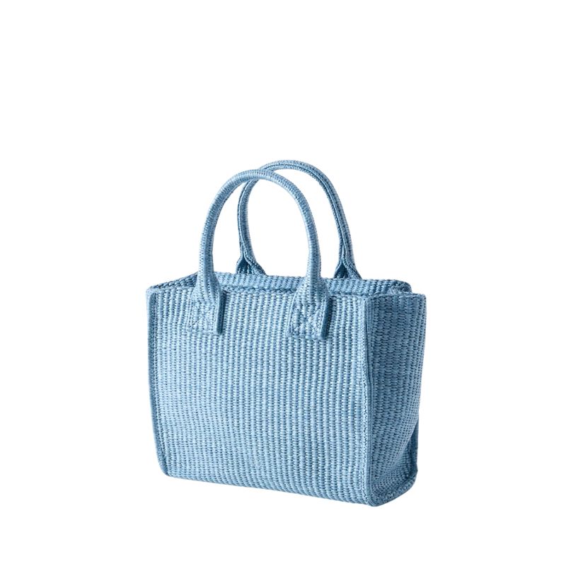 PINKO - BEACH SHOPPER MINI RAFIA - AZZURRO