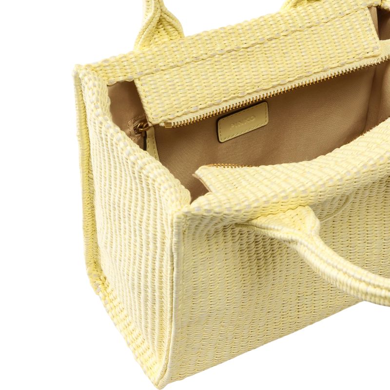 PINKO - BEACH SHOPPER MINI RAFIA - Beige