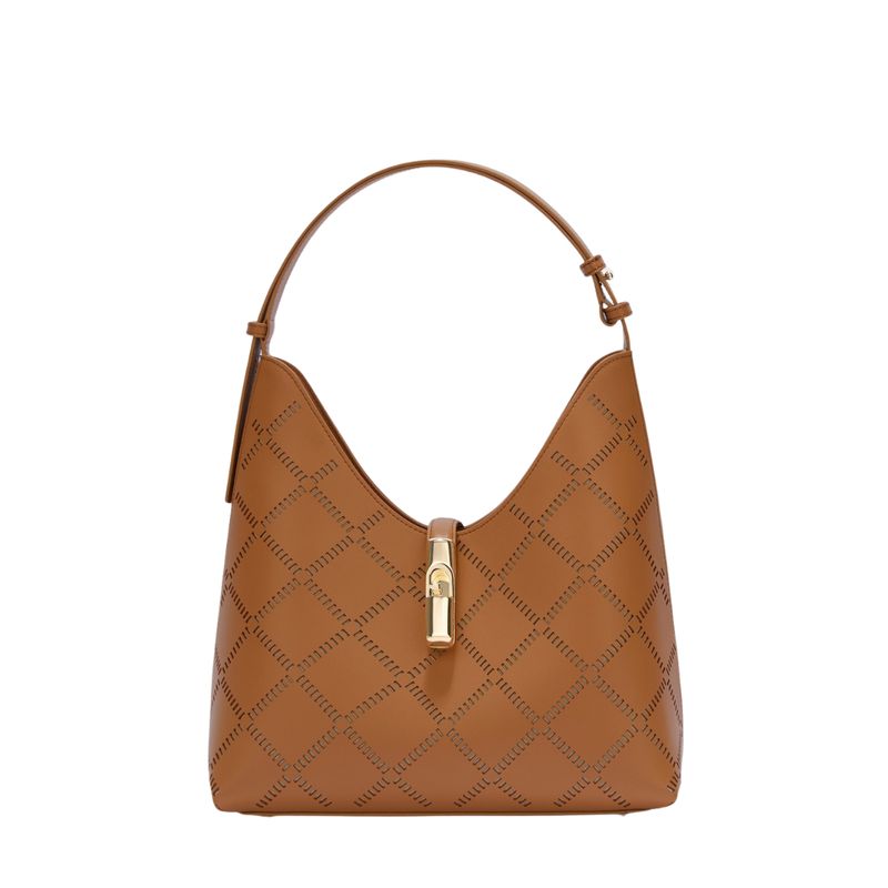 FURLA - Goccia sacca a spalla M traforata - Brandy FURLA - Goccia sacca a spalla M traforata - Brandy