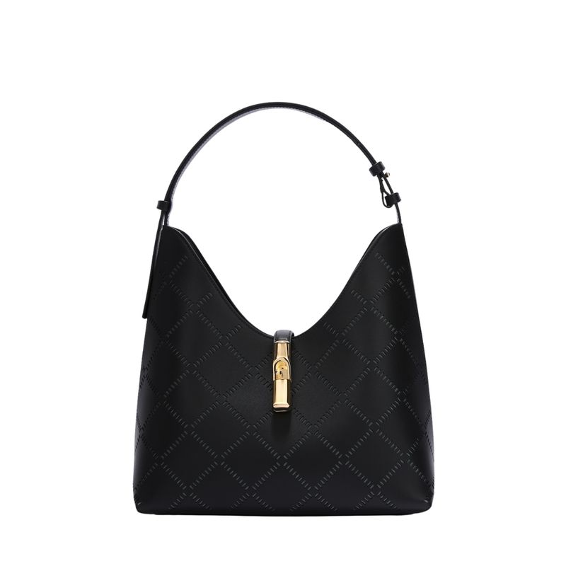 FURLA - Goccia sacca a spalla M traforata - Nero FURLA - Goccia sacca a spalla M traforata - Nero