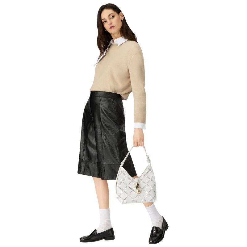 FURLA - Goccia sacca a spalla S traforata - Marshmallow