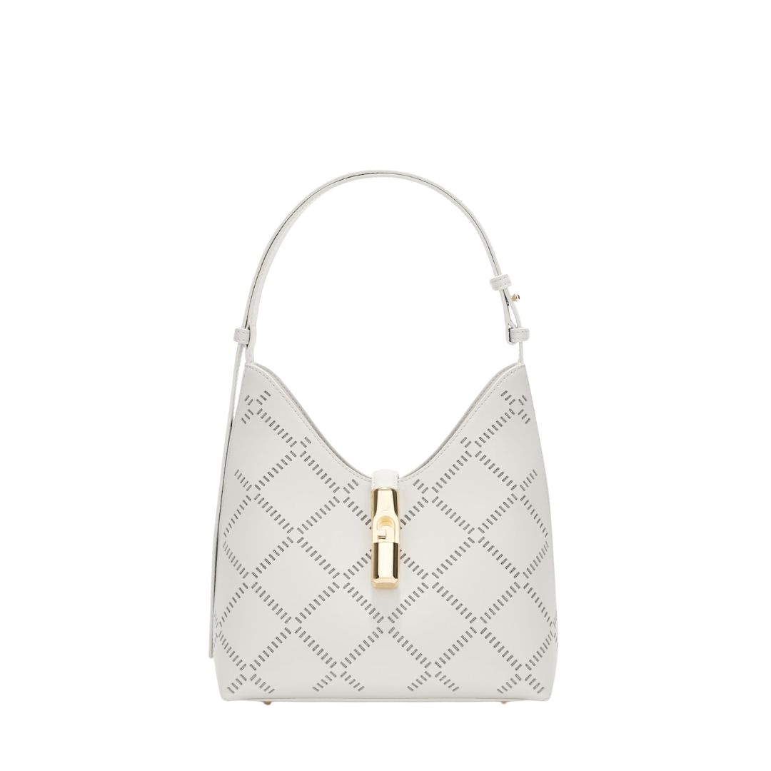 FURLA - Goccia sacca a spalla S traforata - Marshmallow