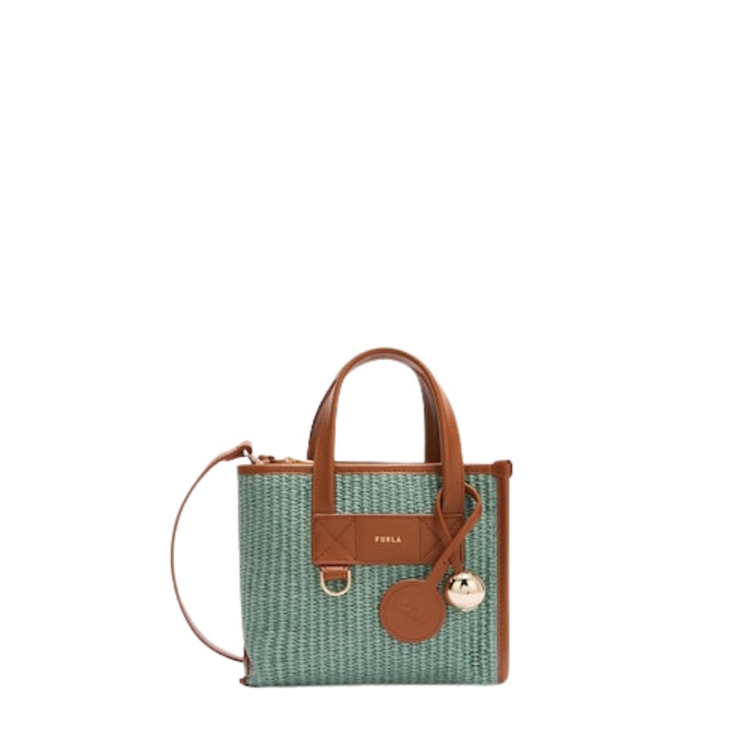 FURLA - Divide It Borsa Shopping MINI - Toni agave + cognac