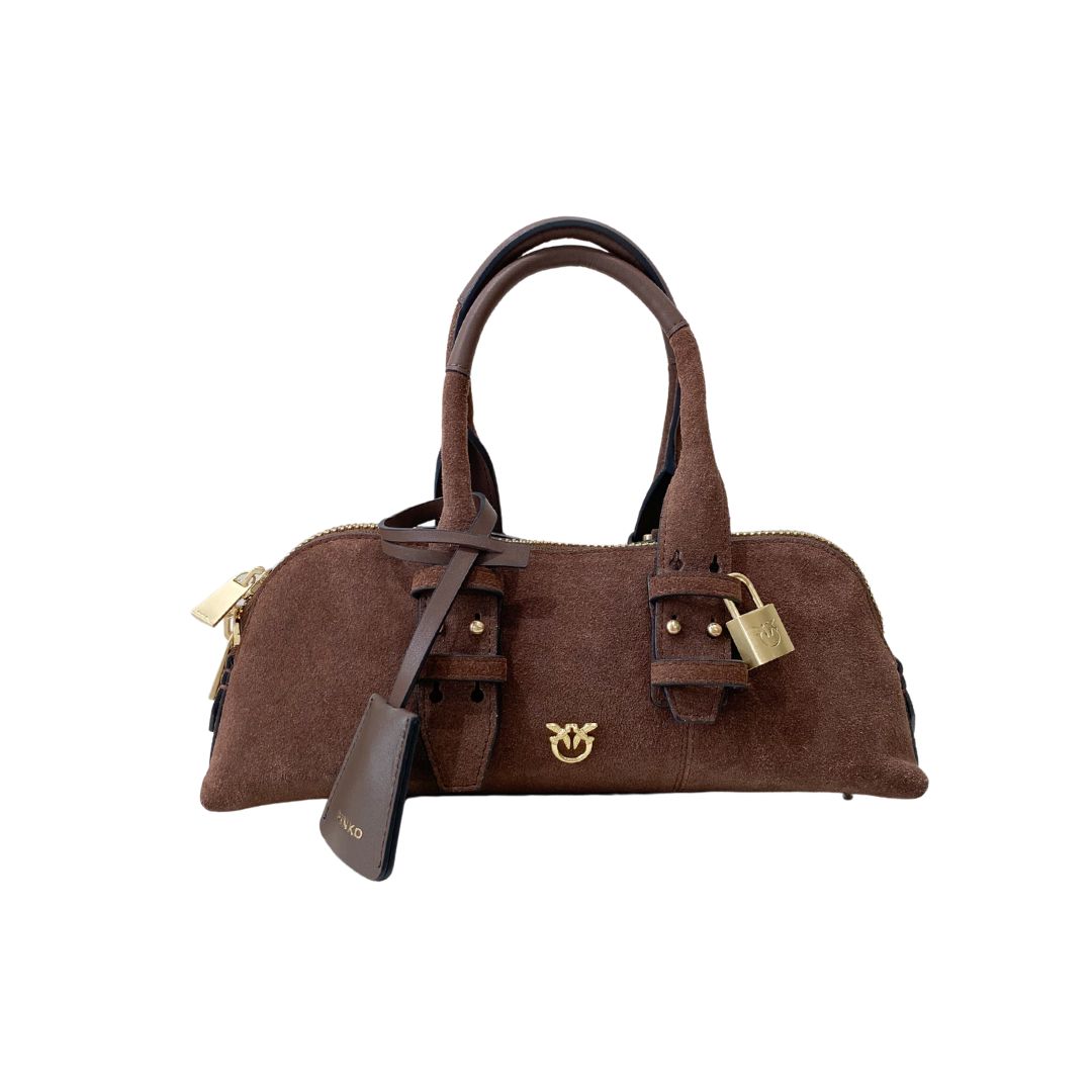 PINKO - (borsa di seconda mano) - Escape Bag piccola in pelle scamosciata - Cioccolato
