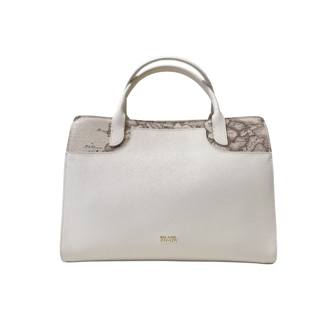 ALVIERO MARTINI - (borsa di seconda mano) Borsa a mano + tracolla - Panna