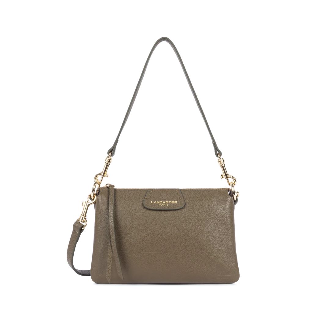 LANCASTER - Dune Medium tracolla due zip - Kaki
