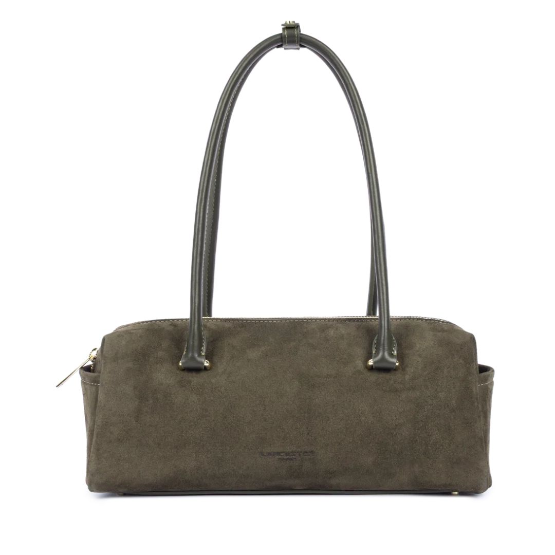 LANCASTER - Borsa suede rectangle - Kaki