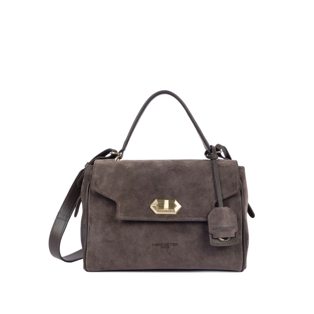 LANCASTER - Borsa mano + tracolla suede - Marron