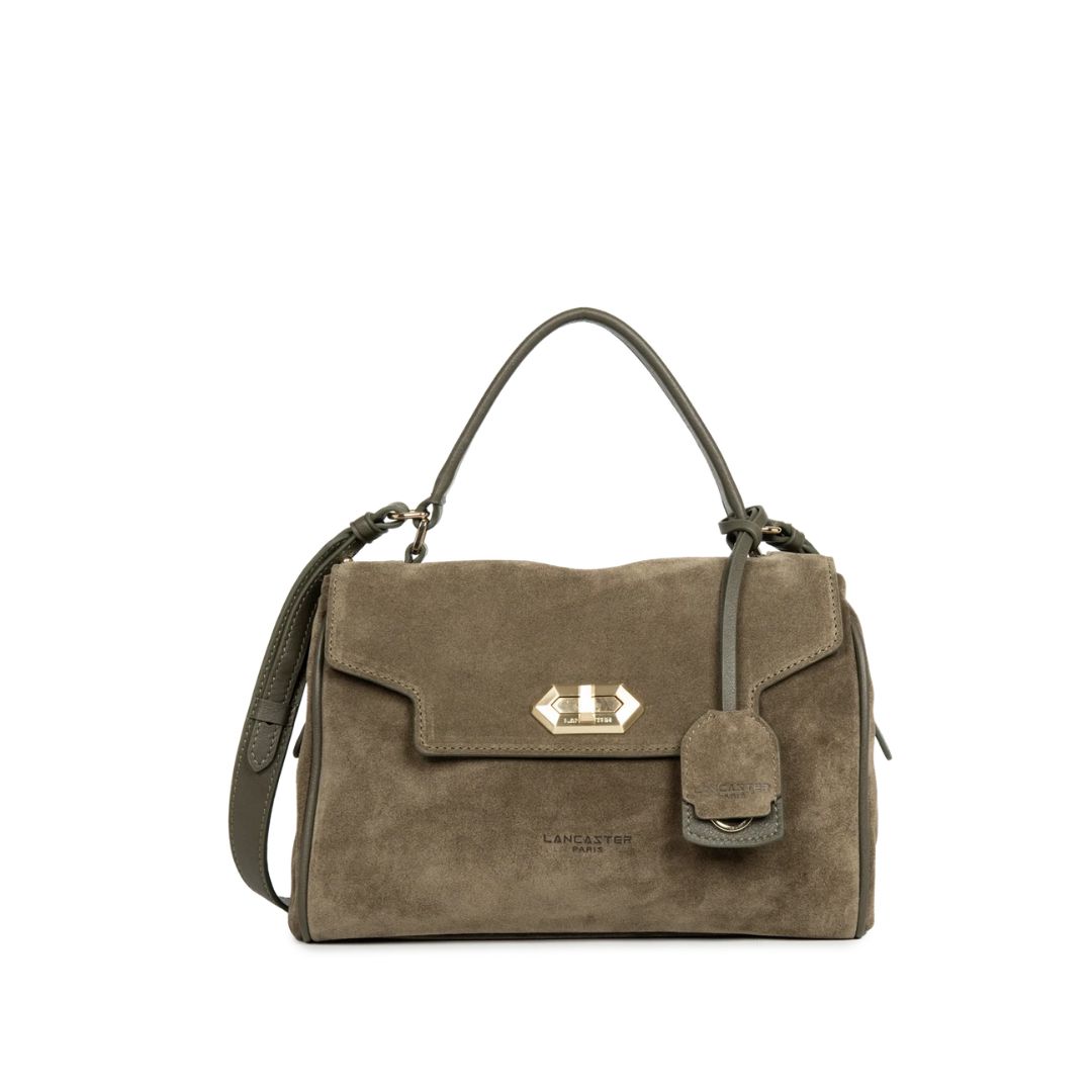 LANCASTER - Borsa mano + tracolla suede - Kaki