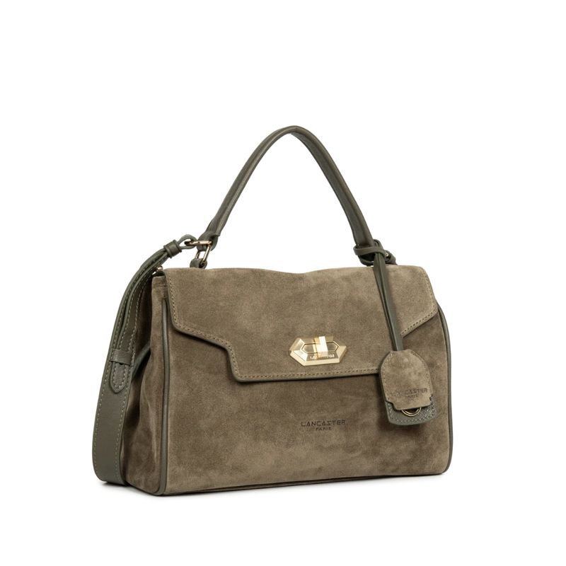 LANCASTER - Borsa mano + tracolla suede - Kaki