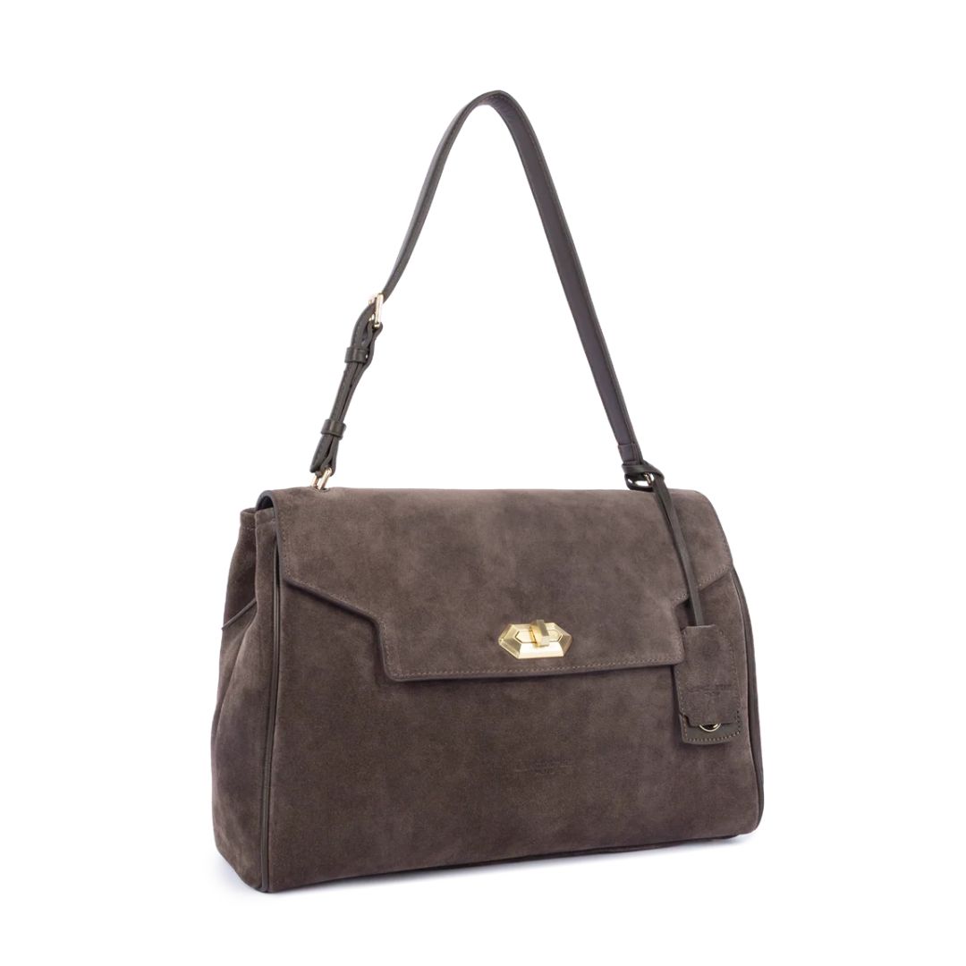 LANCASTER - Borsa tracolla suede - Marron
