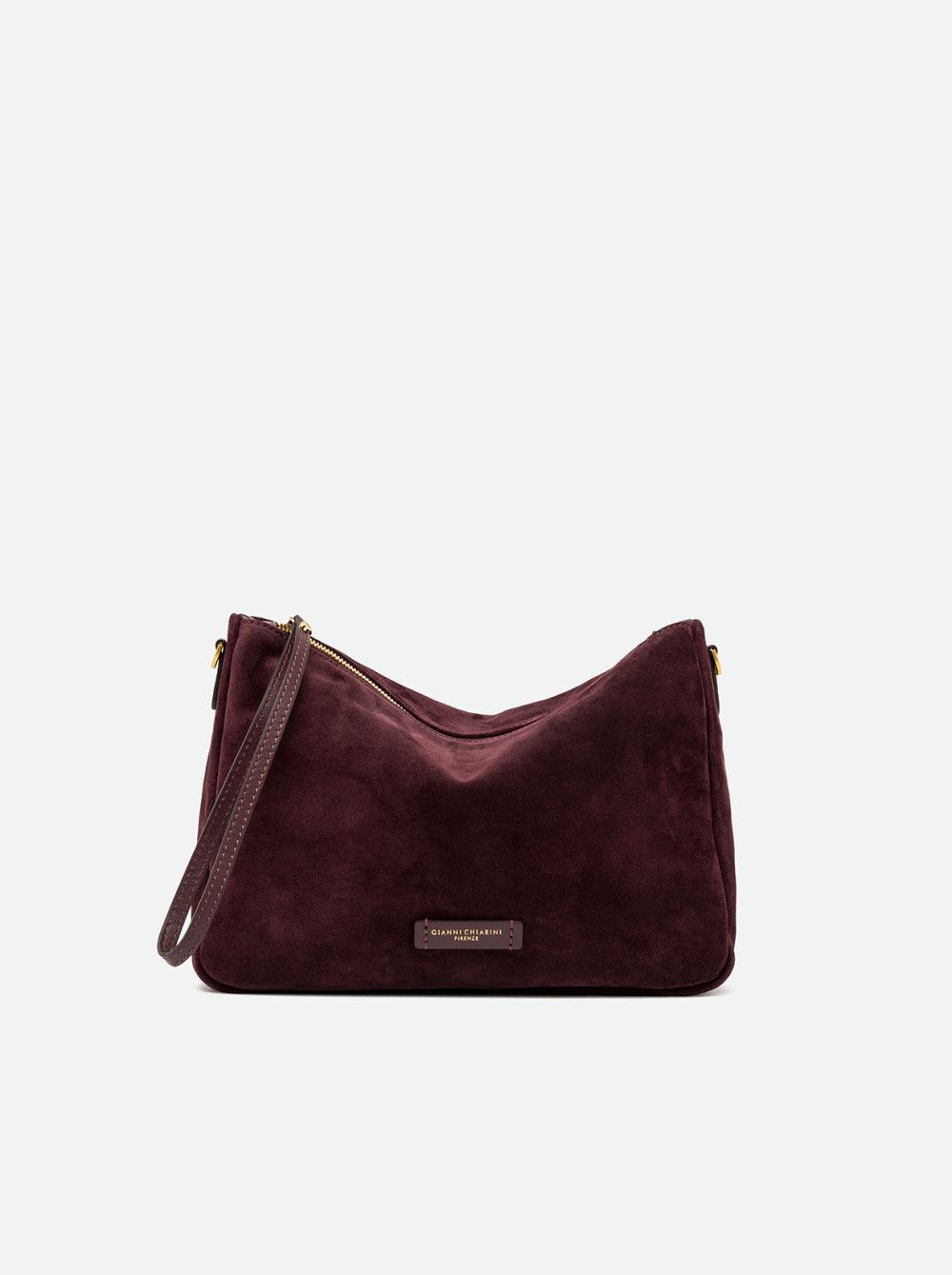 GIANNI CHIARINI - Nora Pouch grande scamosciata - Amarone