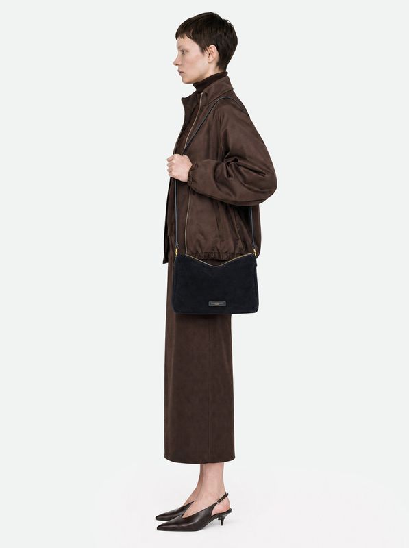 GIANNI CHIARINI - Nora Pouch grande scamosciata - Notturno