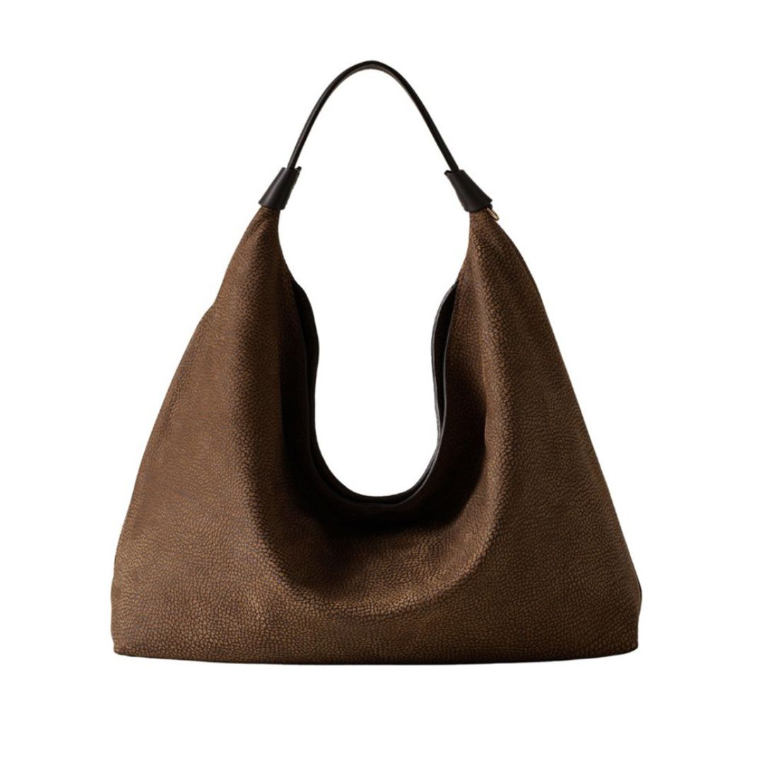 BORBONESE - Plie Bag - Cumino/Ebano