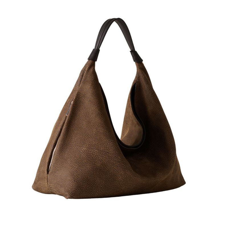 BORBONESE - Plie Bag - Cumino/Ebano