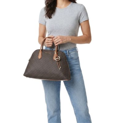 MICHAEL KORS - FREDDIE BORSA A MANO + TRACOLLA - Brown/Acorn