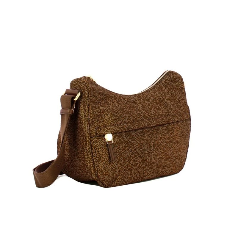 BORBONESE - Luna Bag Middle Nylon Riciclato OP - Catrame