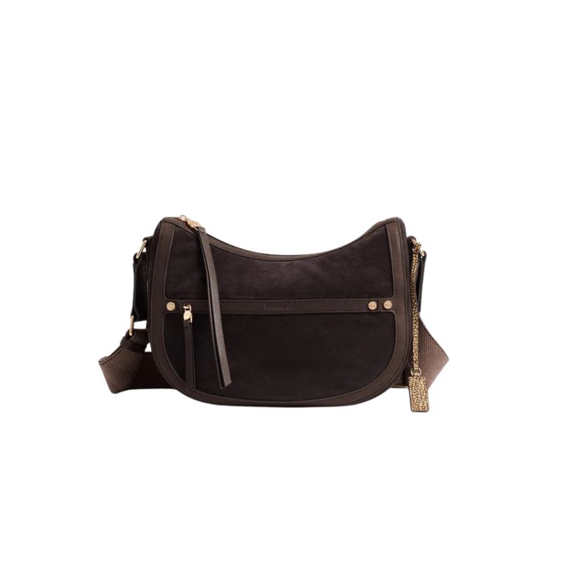 BORBONESE - Luna Bag Small in pelle - Caffè Cacao