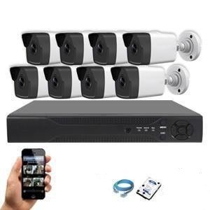 Qube 8 Channel 2mp Digital IP Package w/ Motion Detect® (Up to 80 Meters for POE)