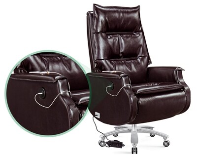 Ofix CEO-9 Battery Powered Reclining Office Chair (Brown)