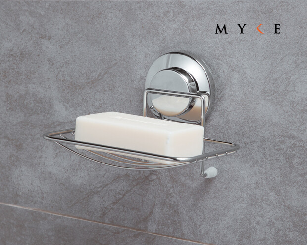 MYKE Suction Cup Soap Holder Chrome