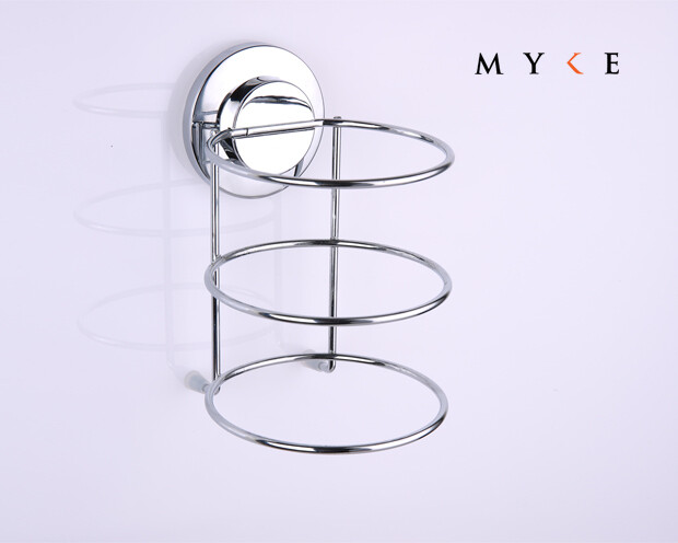 MYKE Suction Cup Hair Dryer Holder Chrome