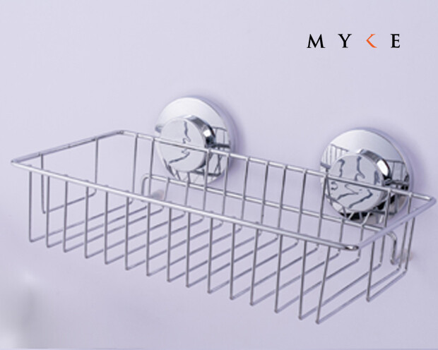 MYKE Suction Cup Shampoo Rack Chrome