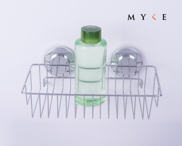 MYKE Suction Cup Shampoo Rack Chrome