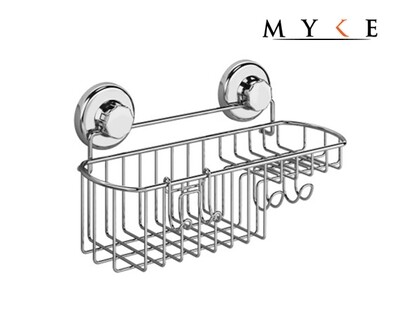 MYKE 73124B Suction Cup Combo Soap Holder