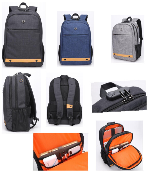 GOLDEN WOLF GB8 BACKPACK (Colors: Black, Blue, Grey)