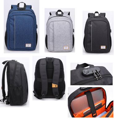 GOLDEN WOLF GB9 BACKPACK (Colors: Black, Blue, Grey)