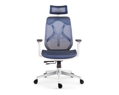 (Sale) Ofix Korean-104 High Back All Mesh Chair (Blue) (No Headrest)